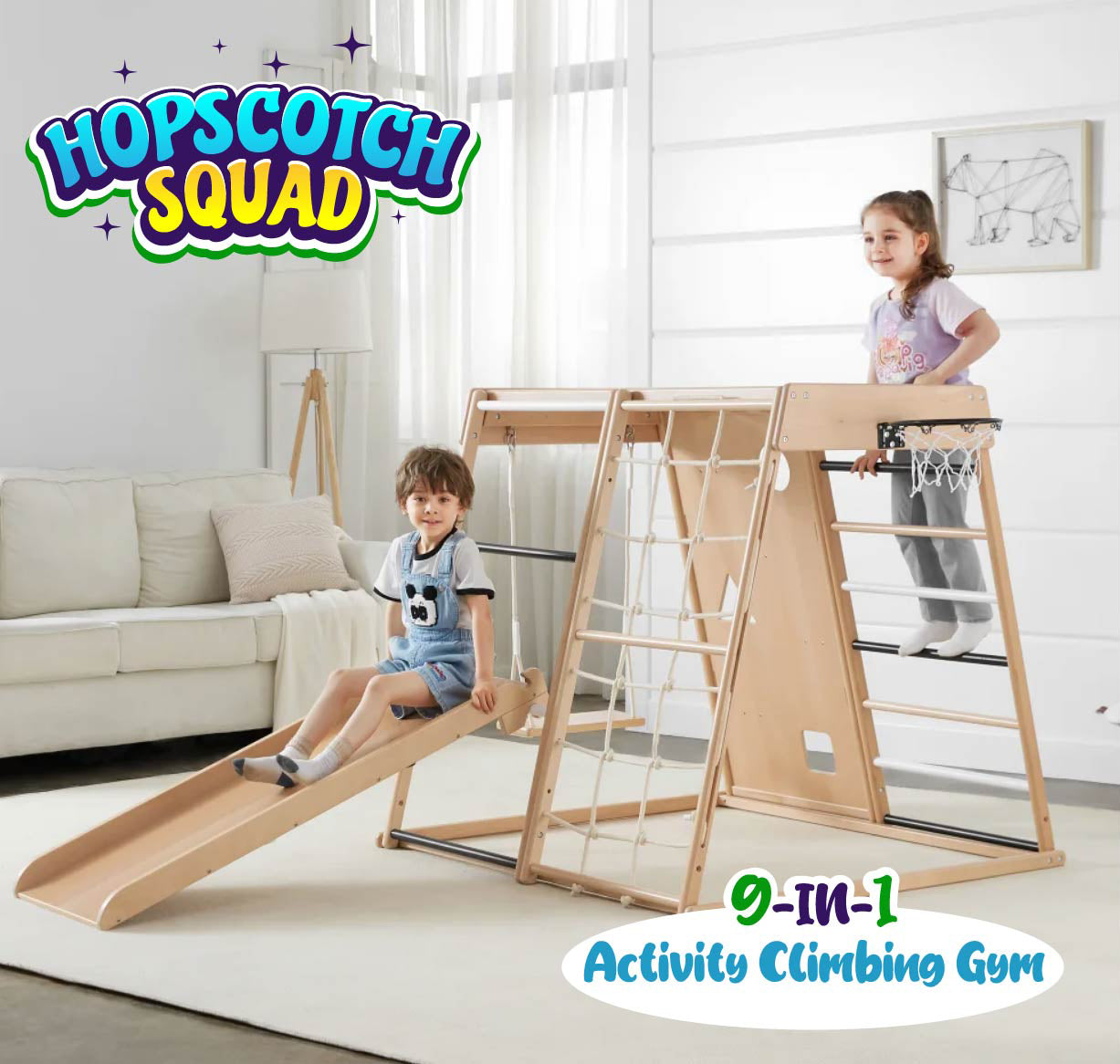 Wooden indoor jungle online gym